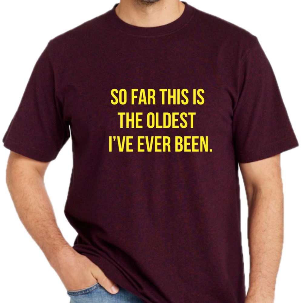 Men's Maroon Graphic T-Shirt